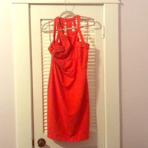 Orange cocktail/wedding guest dress